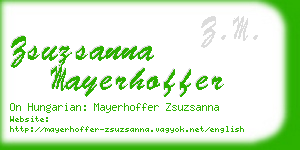 zsuzsanna mayerhoffer business card